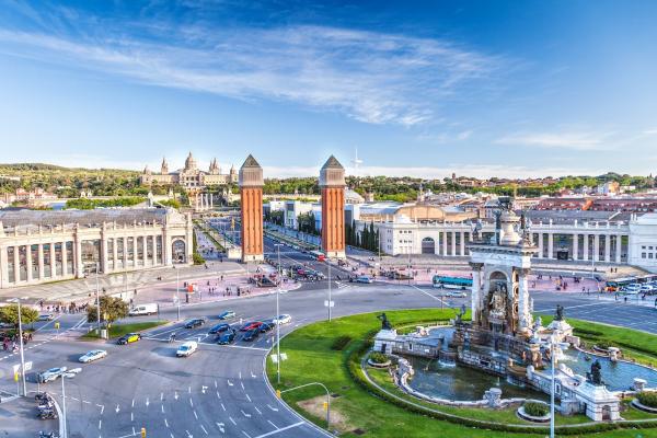 Foto panoramica di Barcellona