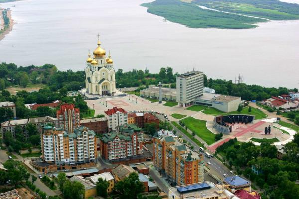 Panoramische foto van Khabarovsk