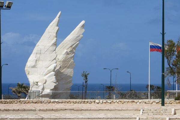 Overwinningsmonument in Netanya foto