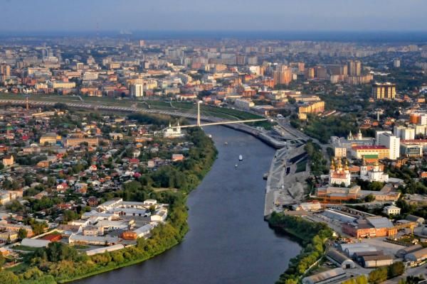 Panoramische foto van Tyumen