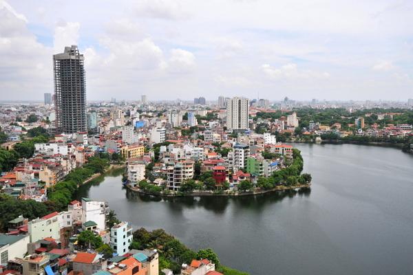 Foto panorámica de Hanoi