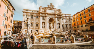 Photo of a square in the center of Bergamo