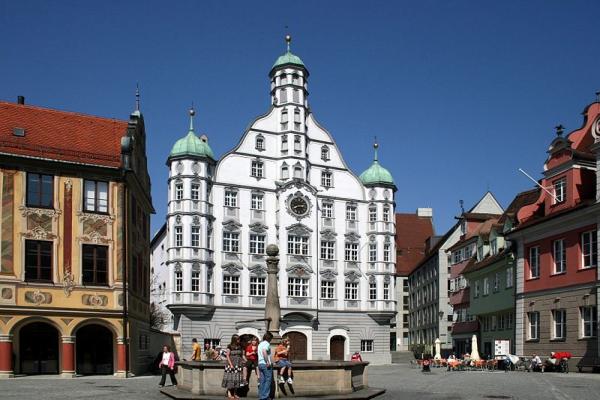 Foto van het stadhuis van Memmingen