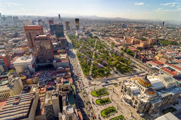 Foto panorámica de la Ciudad de México