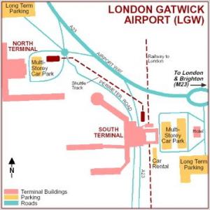 Schema dell'aeroporto di Gatwick