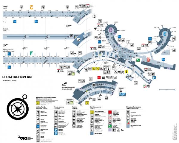 Schwechat International Airport (Schwechat or Vienna International Airport) scheme