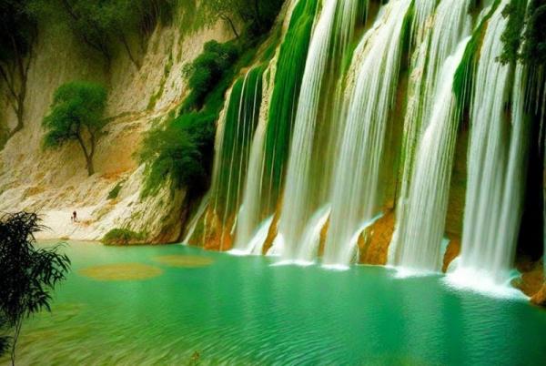 Waterfalls Ocean Blue & Sand photo