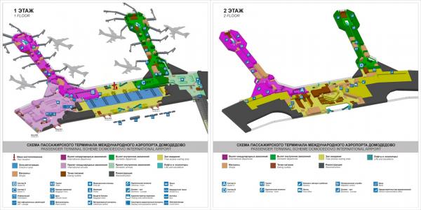 Domodedovo International Airport (Moscow Domodedovo Airport) scheme